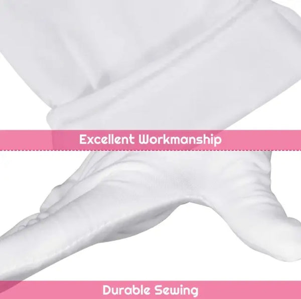 100% Cotton gloves for coins, jewelry, gold and silver inspection