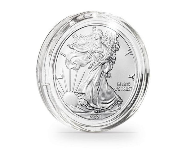 10 st. 1 OZ USA Liberty ASE silvermynt kapslar i högsta kvalite 40.6mm i diameter